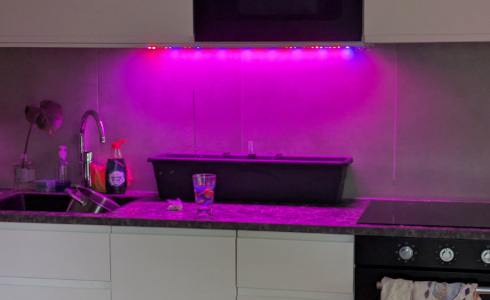 Planter installation in kitchen